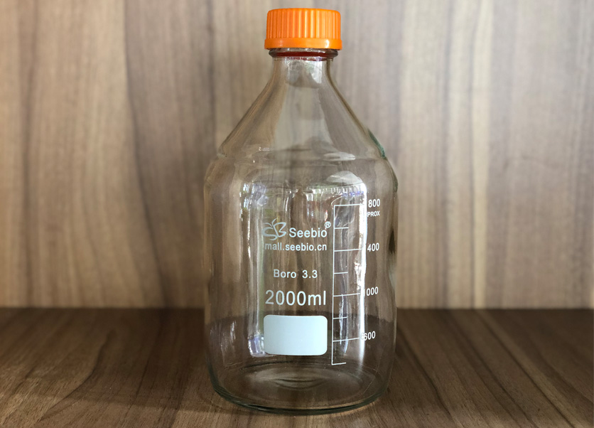 黃蓋試劑瓶，透明，2000ml