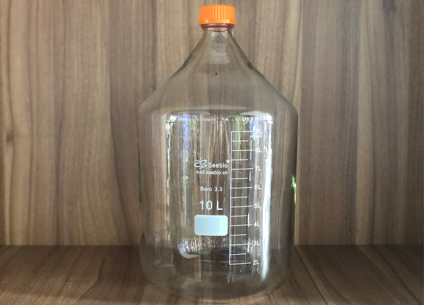 黃蓋試劑瓶，透明，10L
