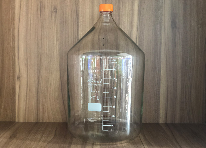 黃蓋試劑瓶，透明，20L